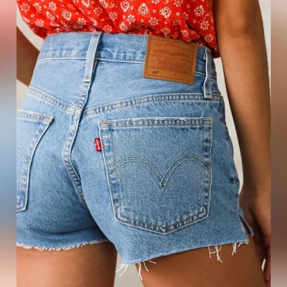 Levi's 501 Ojai Light Stone High Rise Shorts NWT Sz 27 - Picture 11 of 15